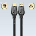 8K HDMI Cable High Speed DisplayPort 2.1 High Resolution Video Support 48Gbps-5 Pack