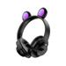 LWITHSZG Wired Gaming Headset Noise-Cancelling Microphone Adjustable Headband Cute Cat Ear Cartoon Headset for Smart Phone Laptops Tablet