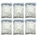 NUOLUX 6 Packs Bio Porous Ceramic Rings with Mesh Bag Zipper for Pond Aquarium Canister Filter Fish Tank Filter Media (250g Each Pack)