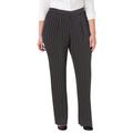 Plus Size Women's Right Fit® Pant (Curvy) by Catherines in Black White Pinstripe (Size 18 W)
