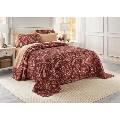 BH Studio Reversible Quilted Bedspread by BH Studio in Garnet Paisley (Size FULL)