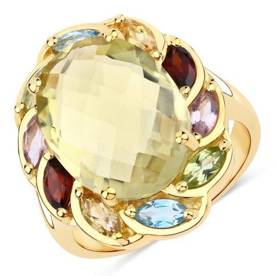 Rafaela Donata Ring Sterling Silber Lemonquarz in Gelbgold 60 Damen Image