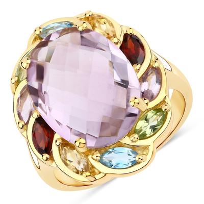 Rafaela Donata Ring Sterling Silber Amethyst in Gelbgold 56 Damen Image