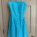 Lilly Pulitzer Dresses | Beautiful Blue Lilly Pulitzer Strapless Dress Size 6 | Color: Blue | Size: 6