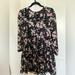 American Eagle Outfitters Dresses | Ae Babydoll Flowered Dress | Color: Black | Size: 2