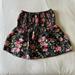 Zara Skirts | Floral / Polka Dot Strapless Ruched Top, Reversible | Color: Black/Pink | Size: Xs