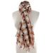 J. Crew Accessories | J.Crew Womens Oversized Lightweight Wool Cotton Plaid Scarf Polka Dots 30x80 | Color: Cream/Pink | Size: Os