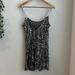 Free People Dresses | Intimately Free People | Black Silver Sequin Sheer Chemise Size M | Color: Silver | Size: M