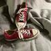 Converse Shoes | Converse Red Tennis Shoes Women’s 7-Men’s 5 1/2 Good Condition | Color: Red | Size: Women’s 7 = Mens 5 1/2