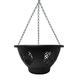 Elixir Gardens 12" or 14" Black Plastic Easy to Fill Hanging Baskets for Flower Displays & Plants | 12” x 6