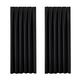 BellaHills Blackout Curtains Super Soft Solid Pencil Pleat Curtains Thermal Insulated Blackout Curtains for Bedroom with Two Free Tiebacks 66 x 72 Inch Two Panels, Black