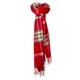 90/10 Tartan Cashmere Blanket Scarf Red Red / One Size