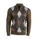 Men's Argyle Ballantrae Jumper Half Zip Black W/ Melange Grey Black W/ Melange Grey / L