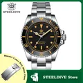 STEELDIVE-Montre Mécanique Water mesurost SD1954V pour Homme Montre-Bracelet de Plongée Rétro Sur