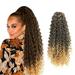 Natural Long Curly Ponytail Wigs Fluffy Drawstring Ponytail Wigs for Girls and Women