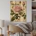 Red Barrel Studio® Pink Rose On Retro Parchment IV Pink Rose On Retro Parchment IV - Unframed Print on Wood Metal in Brown/Pink | Wayfair