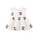 DTBPRQ Toddler Baby Girl Summer Dress Cotton Linen Ruffle Sleeveless Button-Down Kids Casual Beach Party Dresses 1-5T