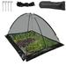 BENTISM Pond Cover Dome 13x17 FT Garden Pond Net 1/2 inch Mesh Dome Pond Net Covers with Zipper and Wind Rope Black Nylon Pond Netting for Pond Pool and Garden to Keep Out Leaves Debris and Animal
