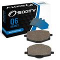 Sixity Q6 Front Organic Brake Pads compatible with Yamaha YTZ250 Tri-Z 1985-1986 Complete Set