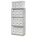 Global Industrial B2297397 Record Open Storage with Boxes - Gray - 42 x 15 x 84 in.