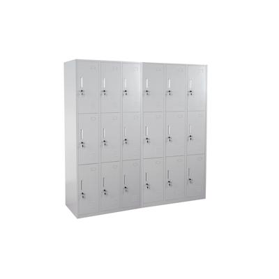 Mendler Schließfach Boston T829, Schließfachschrank Wertfachschrank Spind, Metall 18 Fächer ~ grau Image