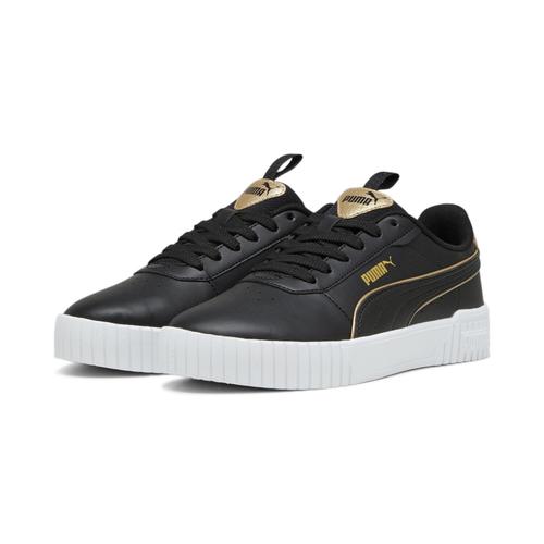 „Sneaker PUMA „“Carina 2.0 Pop Up Metallics Sneakers Damen““ Gr. 37, schwarz-weiß (black gold white) Schuhe Sneaker“