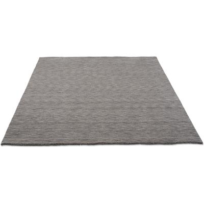 Wollteppich THEKO "Holi", grau, B:170cm H:13mm L:240cm, Schurwolle, Teppiche, Uni-Farben, leicht meliert, reine Wolle, handgewebt mit Knüpfoptik Image