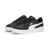 Sneaker PUMA "Carina 2.0 Sneakers Damen", Gr. 37, schwarz-weiß (schwarz, weiß silber metallic), Obermaterial: Textil, Synthetik, Kuhleder; Futter: Textil; Innensohle: Textil; Laufsohle: Gummi, Schuhe