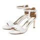 High-Heel-Sandalette LASCANA Gr. 42, weiß Damen Schuhe Riemchensandale Sandalette Sandaletten im zeitlosen Design, Riemchensandalette VEGAN