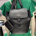 Kate Spade Bags | Kate Spade Rosie Medium Flap Backpack K8714 Pebbled Leather Black Rosie Nwt | Color: Black/Gold | Size: Medium