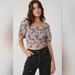Free People Tops | Free Peopleback On Top Smocked Floral Top Sz Small Nwt | Color: Black/Purple | Size: S