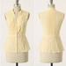 Anthropologie Tops | Anthropologie Fei Yellow Striped Sleeveless Button Up | Color: White/Yellow | Size: 12