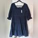 Madewell Dresses | Madewell Square-Neck Puff-Sleeve Babydoll Dress | Color: Blue | Size: 12