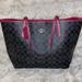 Coach Bags | Coach Signature City Tote In Graphite And Black Cherry | Color: Black/Red | Size: Os