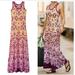 Athleta Dresses | New Without Tags. Athleta Ombr Dip Dye Maxi Dress | Color: Purple/Yellow | Size: S