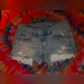American Eagle Outfitters Shorts | American Eagle Outfitters Blue Jean Short Shorts Size 00 | Color: Blue/White | Size: 00