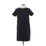 Zara Basic Casual Dress - Shift: Black Solid Dresses - Women's Size Small