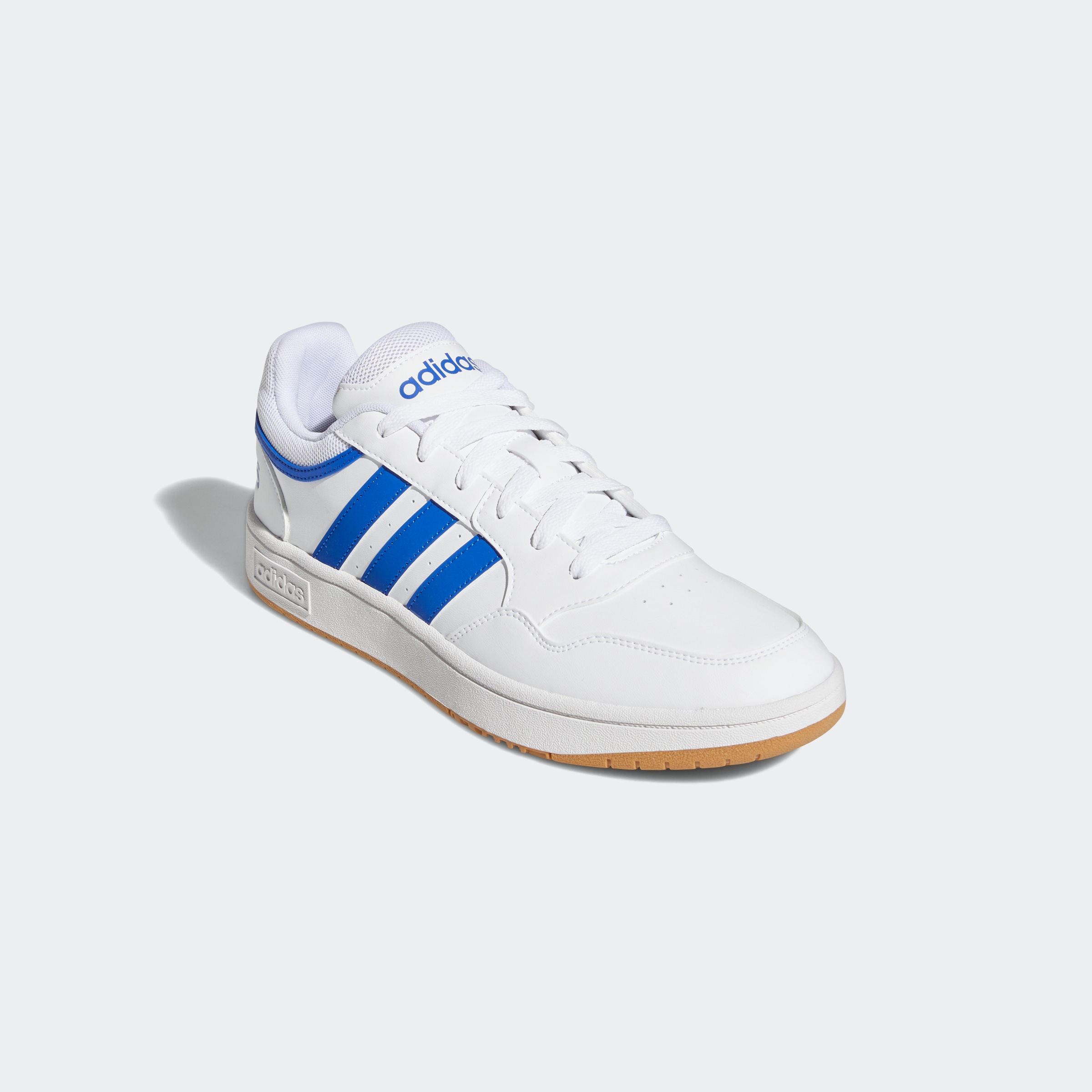 Sneaker ADIDAS SPORTSWEAR "HOOPS 3.0", Herren, Gr. 42, blau (cloud weiß, royal blau, gum 3), Synthetik, Textil, Schuhe Sneaker
