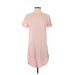 Splendid Casual Dress - Shift Crew Neck Short sleeves: Pink Print Dresses - Women's Size X-Small