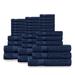Delara 100% Organic Cotton Luxuriously Plush Bath Towel 33 Piece Set GOTS & OEKO-TEX Certified Terry Cloth/100% Cotton in Blue | 30 W in | Wayfair