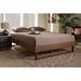 Foundry Select Hinkle Upholstered Platform Bed Metal in Brown | 14.9 H x 63.8 W x 82.5 D in | Wayfair 588C608C5F1843008359897FF1565CD5
