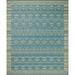 Blue/Yellow 66 x 42 x 0.25 in Indoor/Outdoor Area Rug - Justina Blakeney x Loloi Southwestern Machine Woven Indoor/Outdoor Area Rug in Blue/White | Wayfair