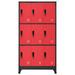 Williston Forge Locker Cabinet 35.4" x 17.7" x 70.9" Steel Metal in Red | 70.75 H x 35.5 W x 17.75 D in | Wayfair 6C67AE9A02274E05A8D5EDF51817372E