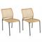 Lot de 2 chaises de jardin en cordage tressé beige