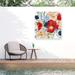 Red Barrel Studio® Falco Emma Caroline 'Indian Summer Bouquet II' Outdoor Canvas All-Weather Canvas, Wood | 18 H x 18 W x 1.5 D in | Wayfair
