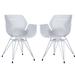 Corrigan Studio® Laikin Armchair Metal Legs Lounge Arm Chair for Kitchen, Dining, Living, Guest, Bed Room Plastic/Acrylic in White | Wayfair