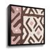 Dakota Fields Kuba Cloth I SQ I Pink & - Floater Frame Print on Canvas Canvas, Wood in White | 36 H x 36 W x 2 D in | Wayfair