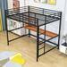 Rivy Full Loft Bed w/ Built-in-Desk & Shelves by Mason & Marbles Metal in Black | 66 H x 56 W x 77 D in | Wayfair E21CCECAD4324171A07243EA12E8075F