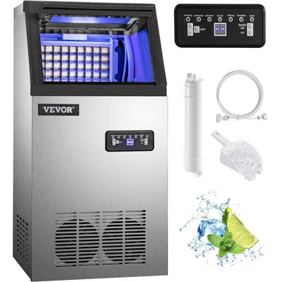 VEVOR 35KG/24H Commercial Ice Maker Built-in Freestand Ice Cube Machine 410W SUS - 14.2"x16.9"x29.9"