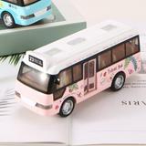 Classic Bus Model Toy Car Mini School Bus Toy Simulated Pull Back Cars for Toddlers Kids Boys Girls